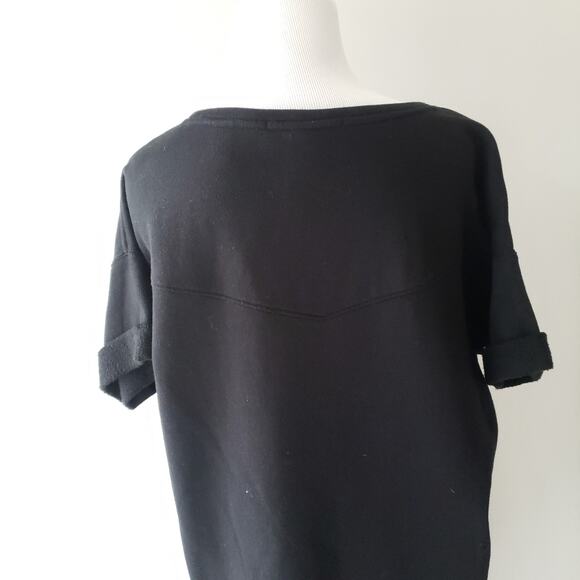 Scotch & Soda Maison Scotch Studded T-Shirt Dress Black Geometric Women Large - Picture 5 of 9